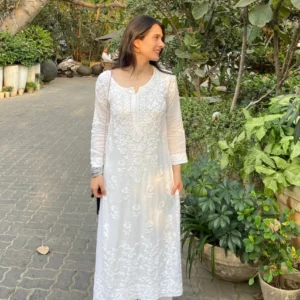 White Chikankari Kurta